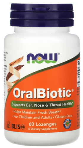 Now Foods OralBiotic (Оралбиотик) 60 пастилок 