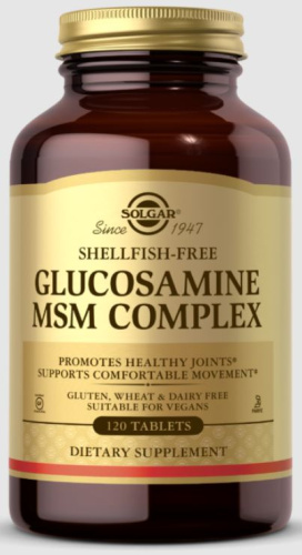 Solgar Глюкозамин МСМ комплекс (Glucosamine MSM Complex Shellfish-free) 120 таблеток