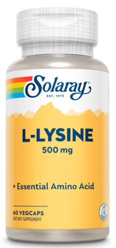 L-Lysine 500 mg (L-Лизин 500 мг) 60 вег капсул (Solaray)