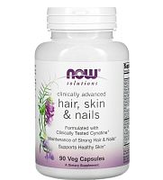 Now Solutions Hair, Skin & Nails Витамины для волос, кожи и ногтей 90 растительных капсул
