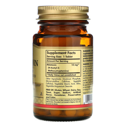 Solgar Мелатонин (Melatonin) 10 мг. 60 таблеток фото 2