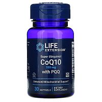 Life Extension Super Ubiquinol CoQ10 with PQQ (Суперубихинол Коэнзим Q10 с пирролохинолинхиноном) 100 мг. 30 мягких капсул