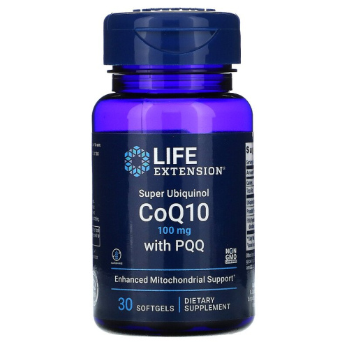 Life Extension Super Ubiquinol CoQ10 with PQQ (Суперубихинол Коэнзим Q10 с пирролохинолинхиноном) 100 мг. 30 мягких капсул