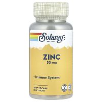Solaray Цинк (Zinc) 50 мг. 100 растительных капсул