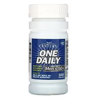 One Daily Men's 50+ (Мужские мультивитамины и мультиминералы старше 50) 100 таблеток (21st Century)
