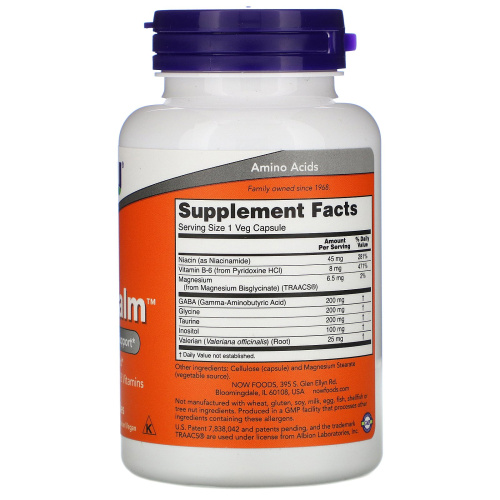 Now Foods True Calm (Истинное спокойствие) 90 растительных капсул фото 2