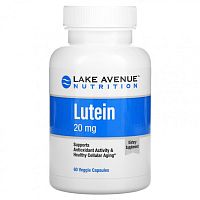 Lutein 20 мг (Лютеин) 60 вег капсул (Lake Avenue Nutrition)