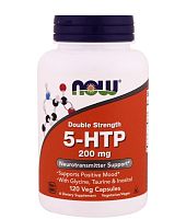 Now Foods 5-гидрокситриптофан двойной силы 200 мг. 120 вегетарианских капсул