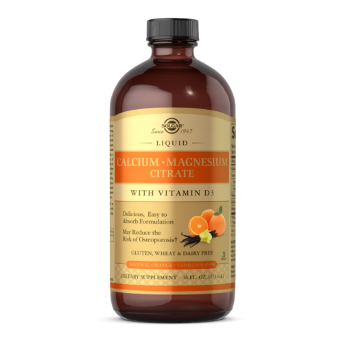 Solgar Liquid Calcium Magnesium Citrate With Vitamin D3 (Жидкий Цитрат Кальция И Магния С Витамином D3) 473 мл. со вкусом Апельсин-Ваниль
