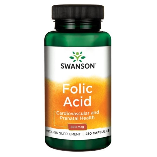 Folic Acid 800 mcg (Фолиевая кислота) 250 капсул (Swanson)