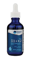 Ionic Vitamin D3 + K2 5000 IU / 100 mcg (Д3 + К2 125/100 мкг) 2 fl oz. 59 ml (Trace Minerals)