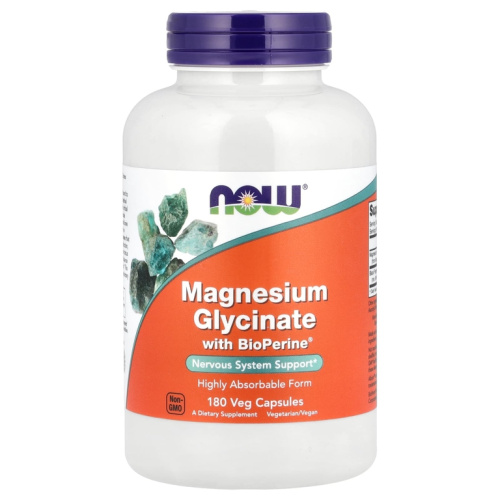 Magnesium Glycinate with BioPerine (Глицинат магния) 180 капсул (Now Foods)