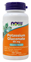 Now Foods Potassium Gluconate (Калий Глюконат) 99 мг. 100 таблеток
