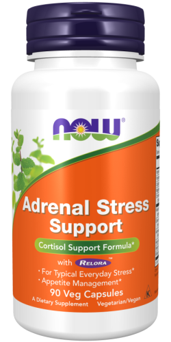 Now Foods Adrenal Stress Support with Relora Cortisol Support Formula (Поддержка уровня кортизола) 90 растительных капсул