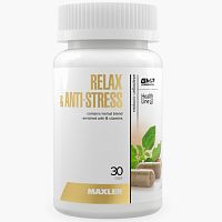 Maxler Relax & Anti-Stress (Антистресс комплекс со смесью адаптогенов) 30 капсул