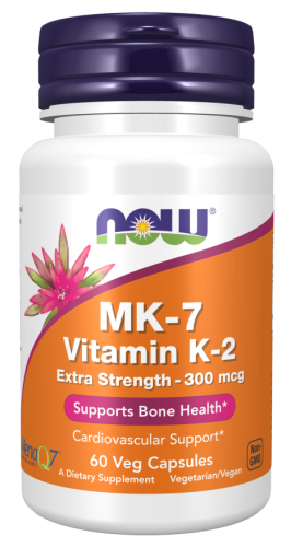 Now Foods MK-7 Витамин K2 300 мкг. 60 растительных капсул