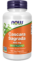 Now Foods Cascara Sagrada (Каскара Саграда, Крушина) 450 мг. 100 растительных капсул