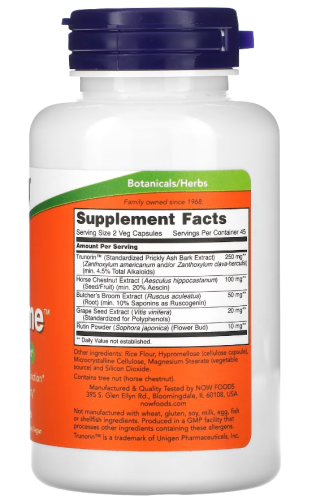 Now Foods Vein Supreme (Поддержка здоровья сосудов) 90 растительных капсул фото 2