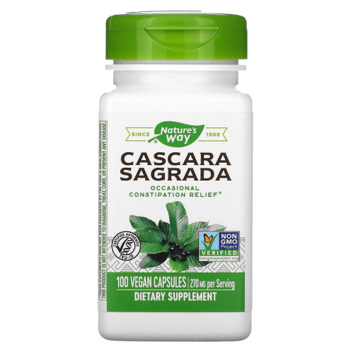 Cascara Sagrada 270 мг (Каскара Саграда) 100 вег капсул (Nature's Way) Cascara Sagrada 270 мг (Каскара Саграда) 100 вег капсул (Nature's Way)
