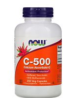 Now Foods C-500 Calcium Ascorbate-C Аскорбат кальция 250 растительных капсул