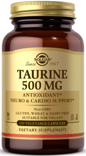 Taurine 500 мг (Таурин) 100 вег. капсул (Solgar)