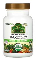 B-Complex Source of Life Garden (Органический B-комплекс) 60 вег капсул (NaturesPlus)