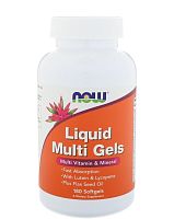 Now Foods Liquid Multi Gels (Жидкие мультивитамины) 180 мягких капсул