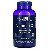 Life Extension Vitamin C and Bio-Quercetin Phytosome (Витамин C с фитосомами биокверцетина) 250 таблеток