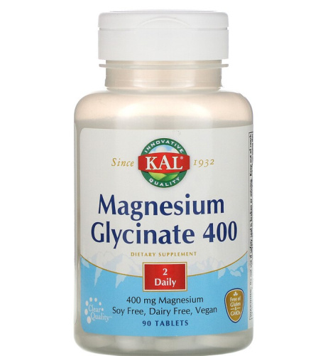 Magnesium Glycinate (Глицинат магния) 400 мг 90 таблеток (KAL)