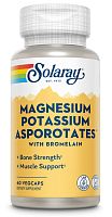 Magnesium Potassium Asporotates (Аспоротат магния и калия с бромелайном) 60 вег капс (Solaray)