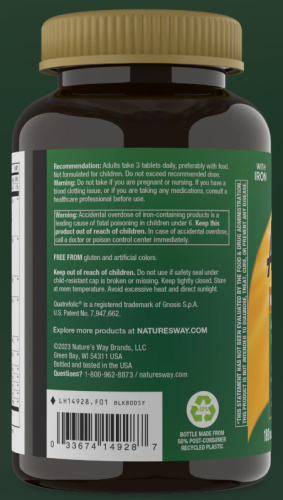 Alive! Max3 Potency (мультивитаминный комплекс с железом) 180 таблеток (Nature's Way) фото 5