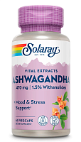 Ashwagandha Vital Extracts 470 мг (Ашваганда) 60 вег капсул (Solaray)