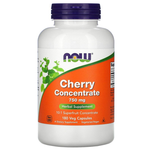 Now Foods Cherry Concentrate Концентрат вишни 750 мг. 180 растительных капсул