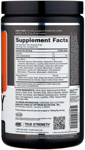 Essential AmiNO Energy 270 г (Optimum Nutrition) срок 04.2023 фото 2