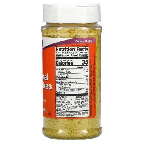 Now Foods Пищевые дрожжевые хлопья (Nutritional Yeast Flakes) 128 г. фото 2