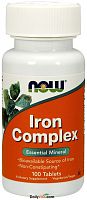 Iron Complex 100 таблеток (Now Foods)
