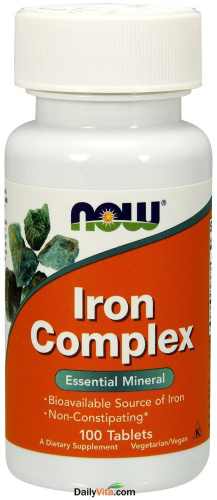 Iron Complex 100 таблеток (Now Foods)