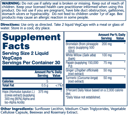 Super ibuActin maximum Strength 60 мягких вегетарианских капсул (Solaray) фото 3