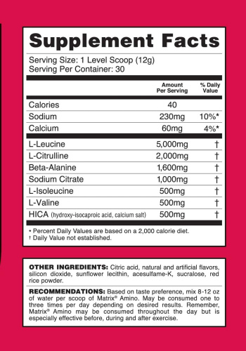 Matrix Bcaa Amino Blend (БЦАА + L-Цитруллин) 370 грамм (Syntrax) фото 4