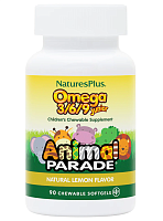 Omega 3-6-9 Junior Animal Parade (Лимонный Вкус) 90 капсул (NaturesPlus)