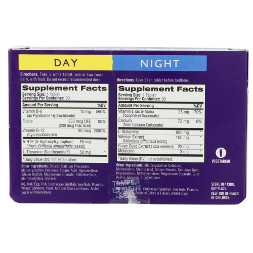 Mood & Stress day &night 60 таблеток (Natrol) фото 3
