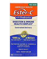 Ester-C with Probiotics (Эстэр-C с пробиотиками) 60 таблеток (American Health)
