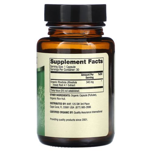 Organic Rhodiola Extract 340 mg (Органический экстракт родиолы 340 мг)30 капсул (Dr. Mercola) фото 2
