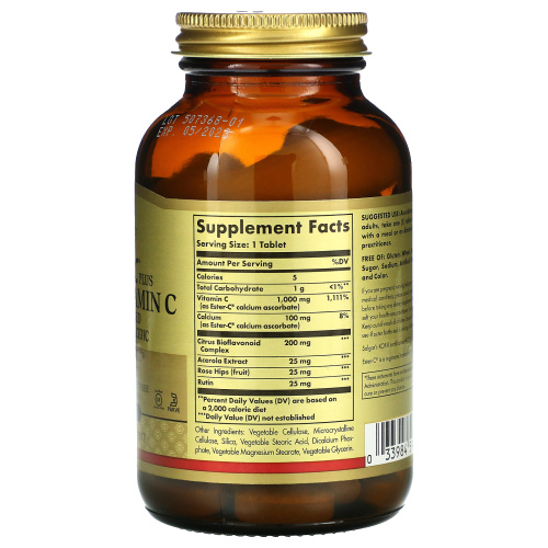 Solgar Эстер-С плюс Витамин С (Ester-C Plus Vitamin C) 1000 мг. 60 таблеток фото 2