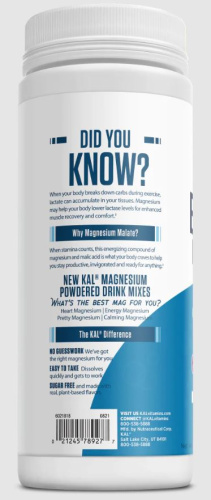 KAL Energy Magnesium (Малат Магния) 14,3 OZ Powder 325 мг. 405 г. фото 2