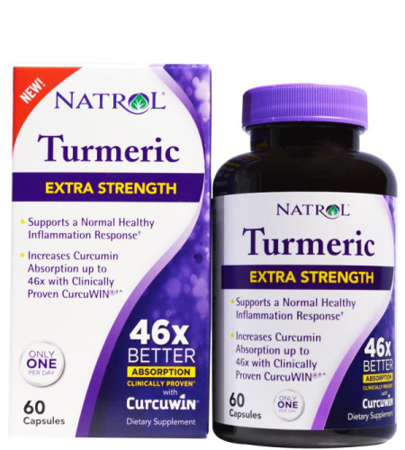 Turmeric Extra Strength (Куркумин) 60 капсул (Natrol) фото 2