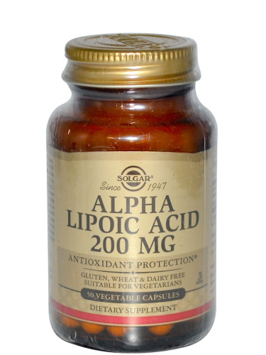 Solgar Альфа-липоевая кислота (Alpha Lipoic Acid) 200 мг. 50 капсул