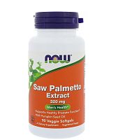 Now Foods Saw Palmetto Extract with Pumpkin Seed Oil (Со Пальметто, Экстракт плодов пальмы сереноа с маслом тыквенных семян) 320 мг. 90 мягких капсул