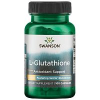 L-Glutathione 100 mg срок 02.2024 (L-Глутатион 100 мг) 100 вег капсул (Swanson) 