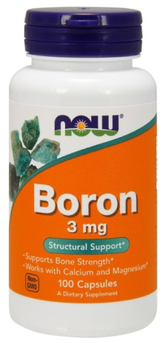 Now Foods Boron (Бор) 3 мг. 100 капсул